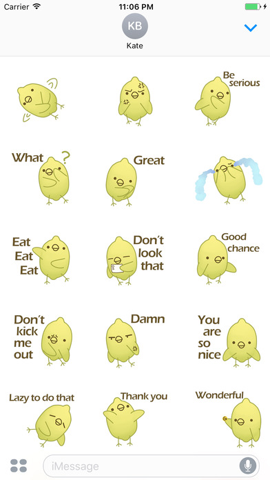 Misty The Lemon Chicken Stickers screenshot 2