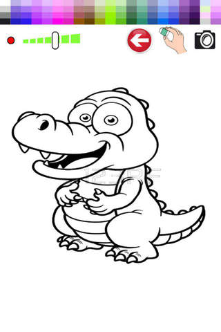 Crocodile Coloring Pages Paint Games For Kids screenshot 2
