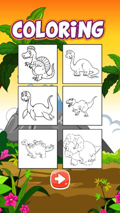 Dinosaur Games Coloring Paint Book screenshot 2