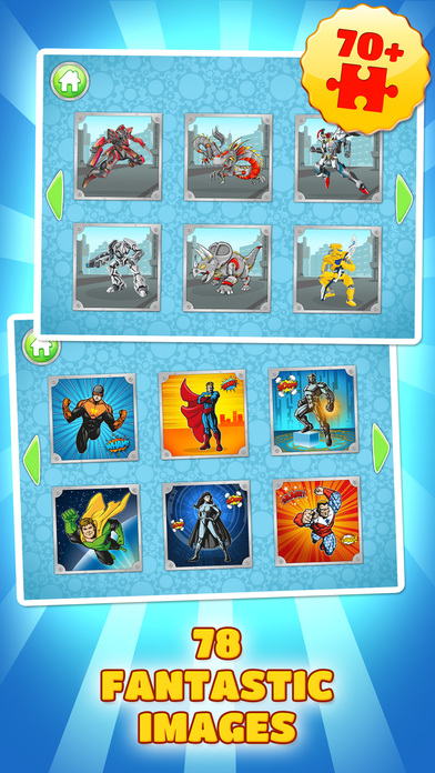 Super Action Robots & Superheroes Team Puzzles screenshot 2