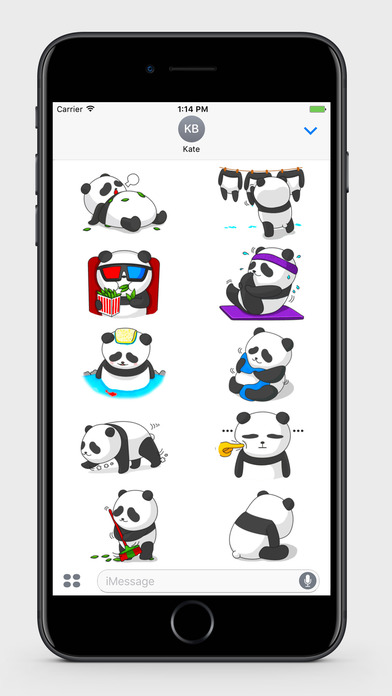 Lazy Panda Stickers screenshot 4