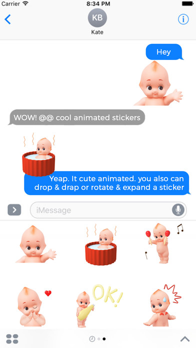 Cute Baby Doll Animated Stickers screenshot 2
