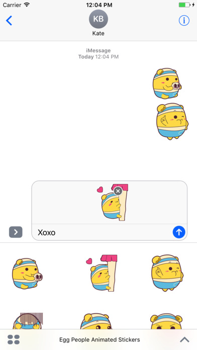 Egg People Animated Stickers For iMessage screenshot 3