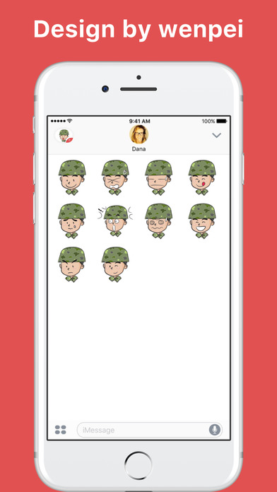 Little Cute Soldier stickers by wenpei screenshot 2