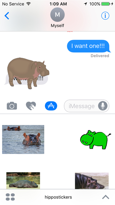 Hippo Stickers for iMessage screenshot 3