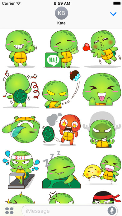 Pura the funny turtle 4 for iMessage Sticker screenshot 3
