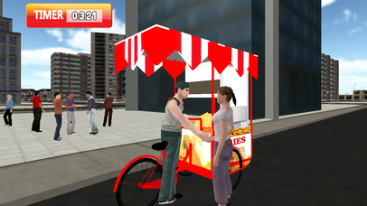 Fries Hawker Cycle & Food Delivery Rider Sim screenshot 4