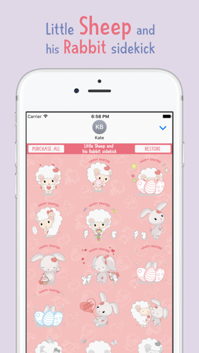 Little Sheep and his Rabbit Sidekick - Stickers screenshot 3