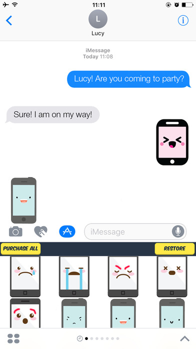 Smartphone Stickers - Phone Emojis Set screenshot 2