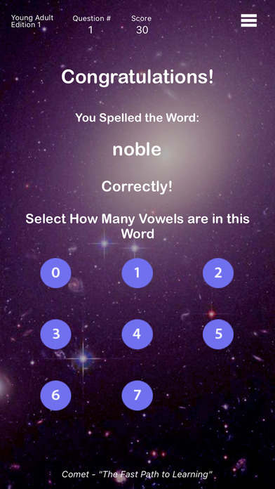 Young Adult - Comet Spelling screenshot 3