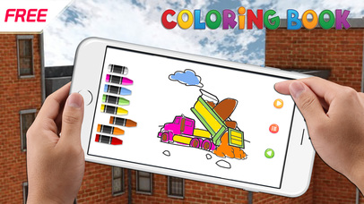 Dump Trucks Preschool Color Book Painting for Kids screenshot 2