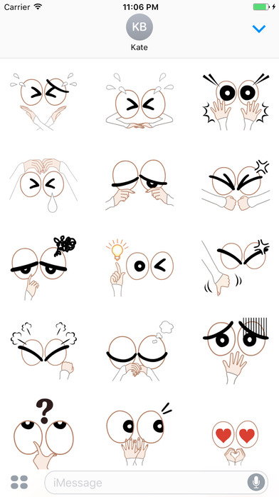 Animated Eyes And Hands Stickers screenshot 2