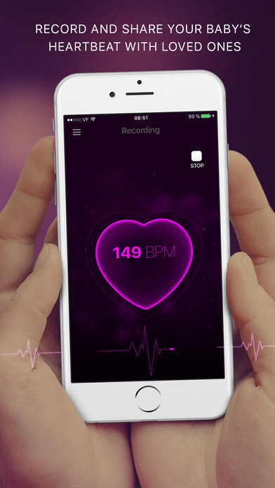 Baby Heartbeat Monitor: Fetal Heart Beat Doppler screenshot 2