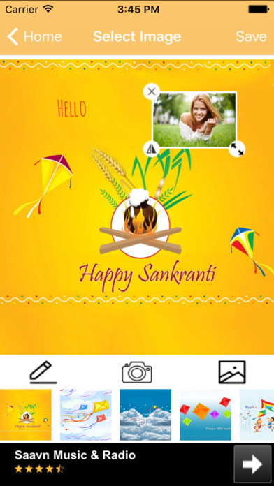 Makar Sankranti Greetings Maker Free Editor screenshot 3