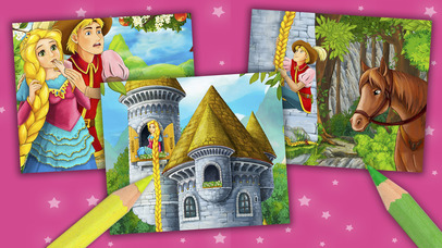 Princess Rapunzel magic kids coloring pages – Pro screenshot 2