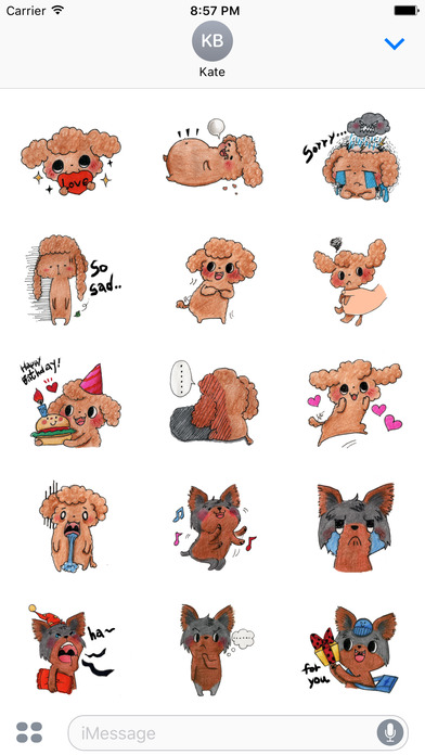 Yorkshire Terrier Dog Stickers for iMessage screenshot 2