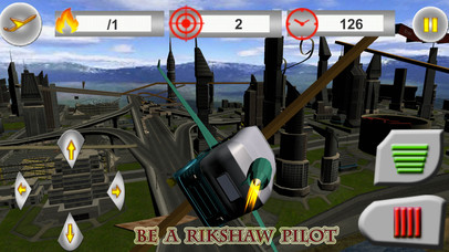 Offroad tuk tuk Flying Rickshaw: Pilot Experience screenshot 2