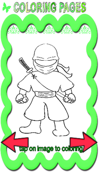 Coloring Book Game For Kids Ninja Man Version screenshot 3