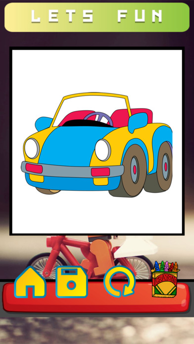 Vehicles Car Coloring Book Image Drawing Pages Set screenshot 4