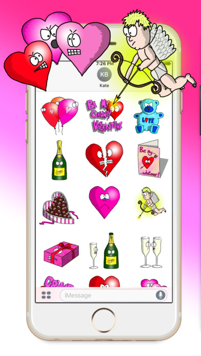 Grumpy Valentine's Stickers screenshot 3