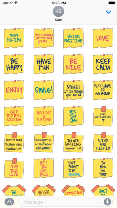 Positive Quotes Stickers - Motivational Notes screenshot 3