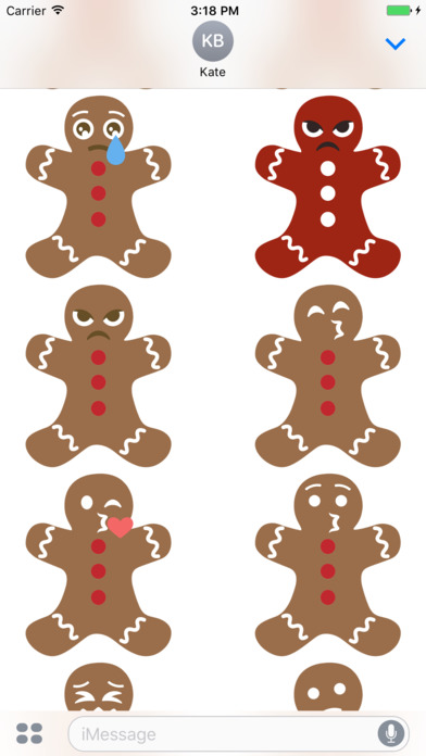 Gingerbread Man Stickers! screenshot 3