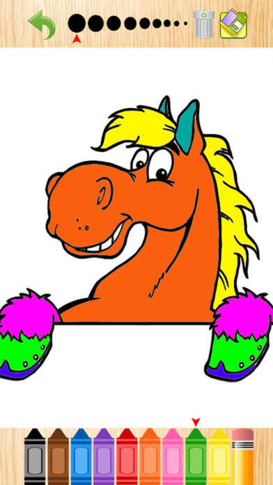 Cute Princess Pony Coloring Game for Little Girls screenshot 2