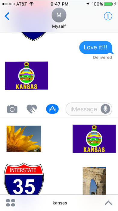 Kansas Stickers iMessage screenshot 2
