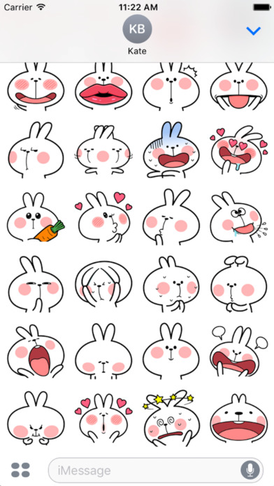 Cool Rabbit Facial Emoji screenshot 4