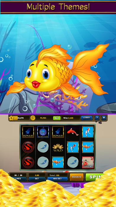 Gold Fish Jackpot Casino - Slot Machines Deluxe screenshot 3