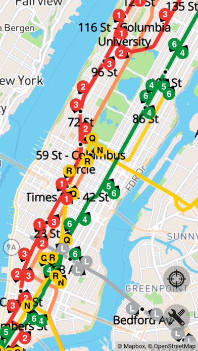 Realtime Subway map screenshot 2
