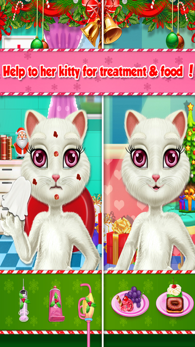 Christmas Kitty Makeup Salon : Game for Kids screenshot 3