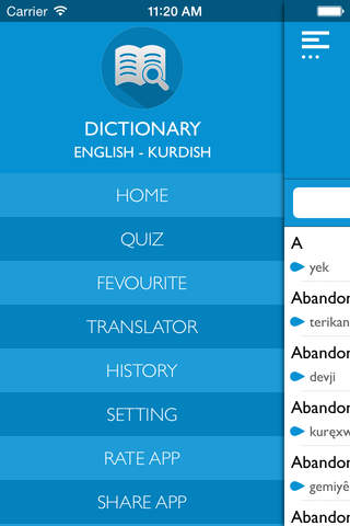 Pro Dictionary English to Kurdish screenshot 2