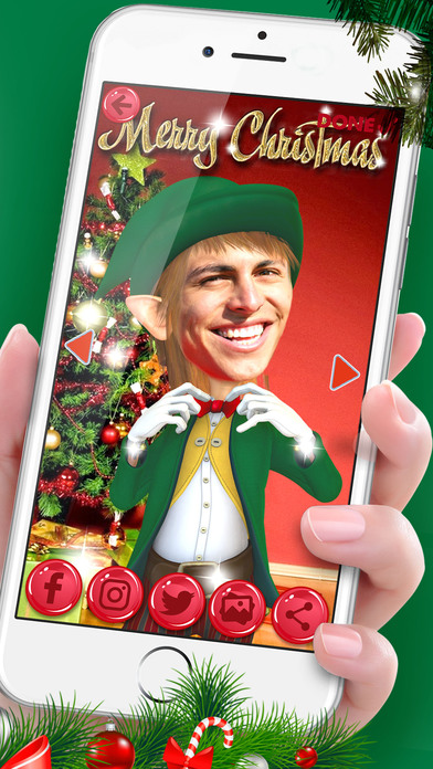 Elf Booth Face Stickers – Christmas Photo Editor screenshot 2