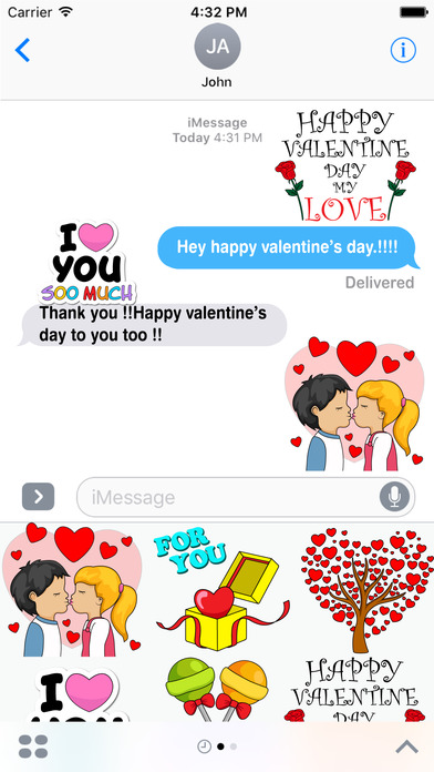 Romantic Valentine Stickers Pack screenshot 2