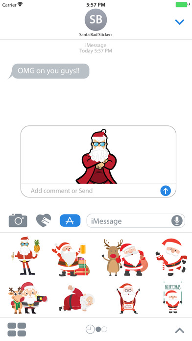 Bad Santa iMessage Stickers for Christmas screenshot 4