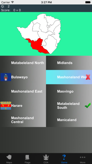 Zimbabwe Province Maps, Flags and Capitals screenshot 2