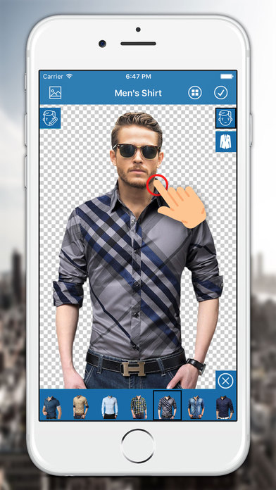Man Shirt Photo Suit Editor screenshot 2