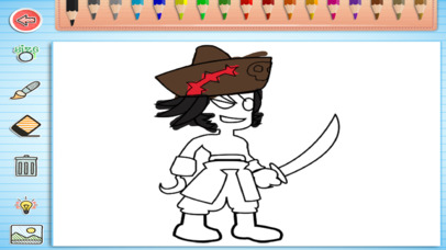 Learning & Painting Pirates on Coloring Book Pro screenshot 3