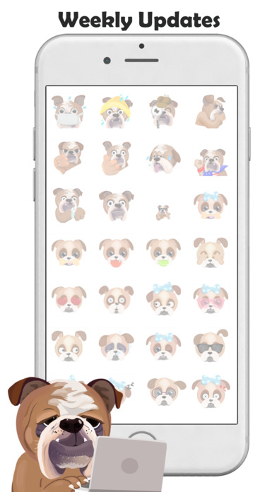 Bulldog Emojis & Stickers screenshot 3