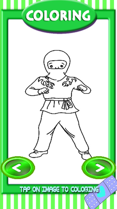 Turtles And Ninja Man Coloring Page Game Version screenshot 3