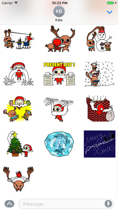Young Santa Claus Stickers for iMessage screenshot 3