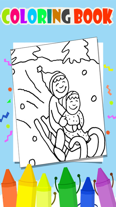 Coloring Book For Skier Junior Game Free To Play screenshot 2