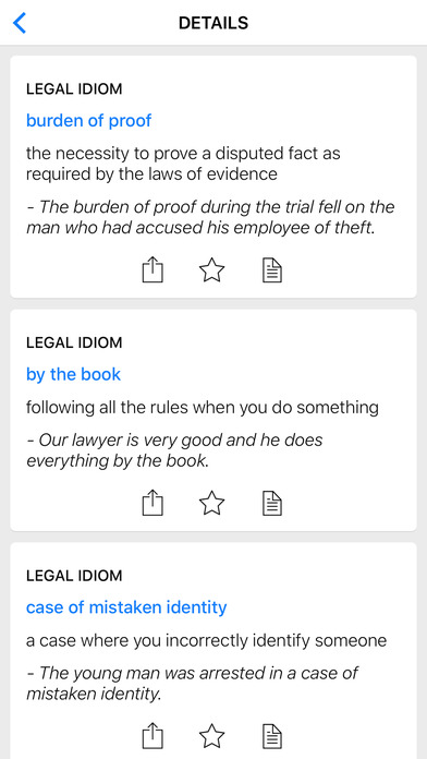 Legal & Body idioms screenshot 2