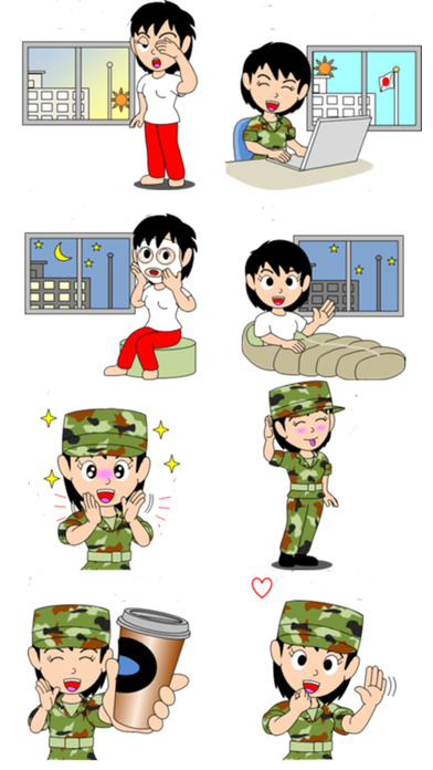 Soldier Girl Stickers! screenshot 2