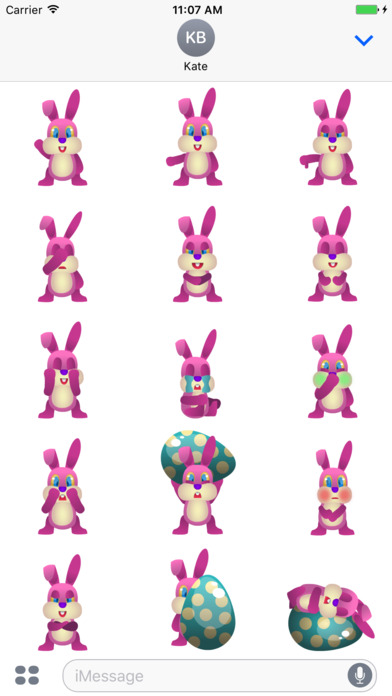 Easter Bunny Animated Stickers screenshot 2