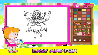 princess coloring pages for kindergarten & girls screenshot 2