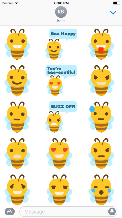 Bee-moji | Cute & Funny Bee Emoji Stickers screenshot 2