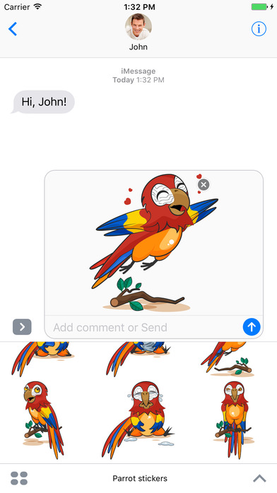 Parrot - Stickers for iMessage screenshot 2