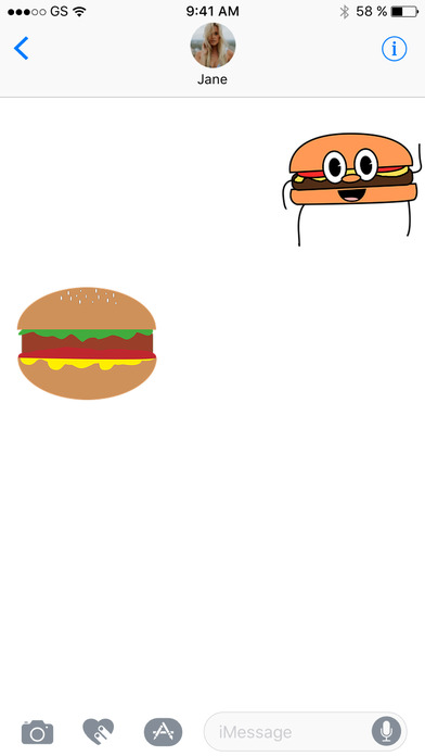 Hamburger Two Sticker Pack screenshot 3